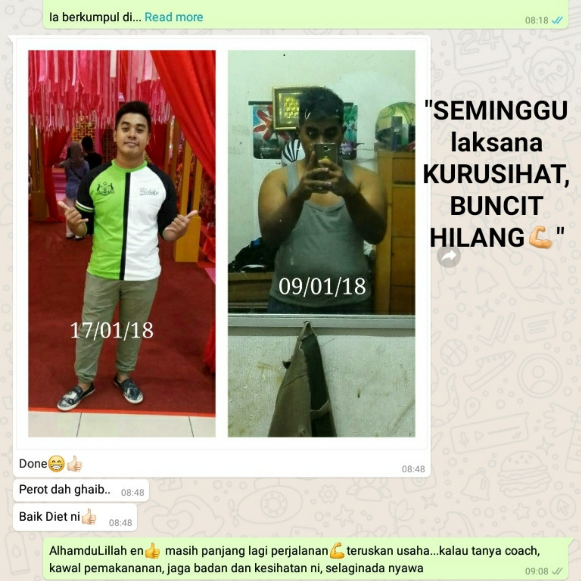 Before after pelajar SempoiDiet