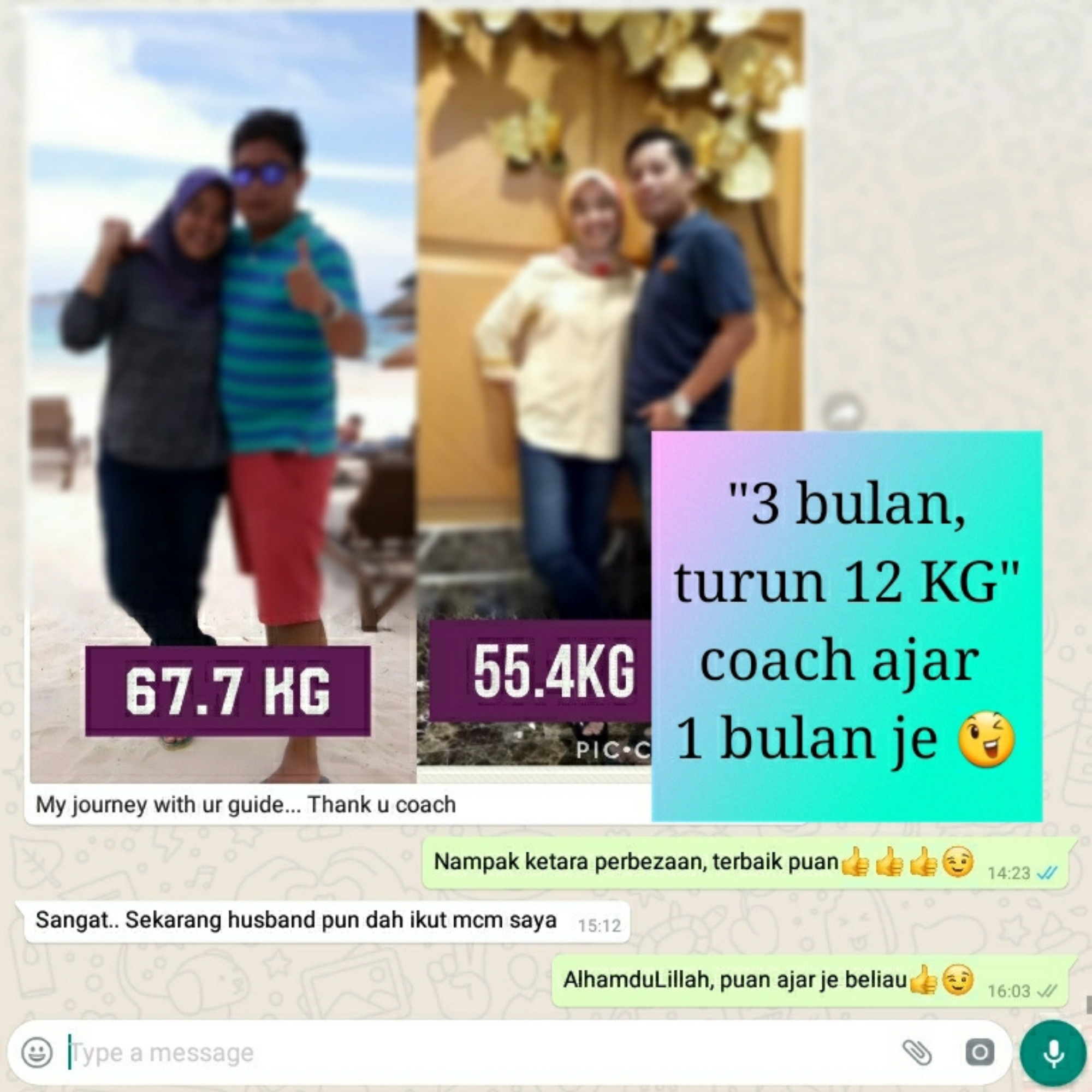 Before after pelajar SempoiDiet