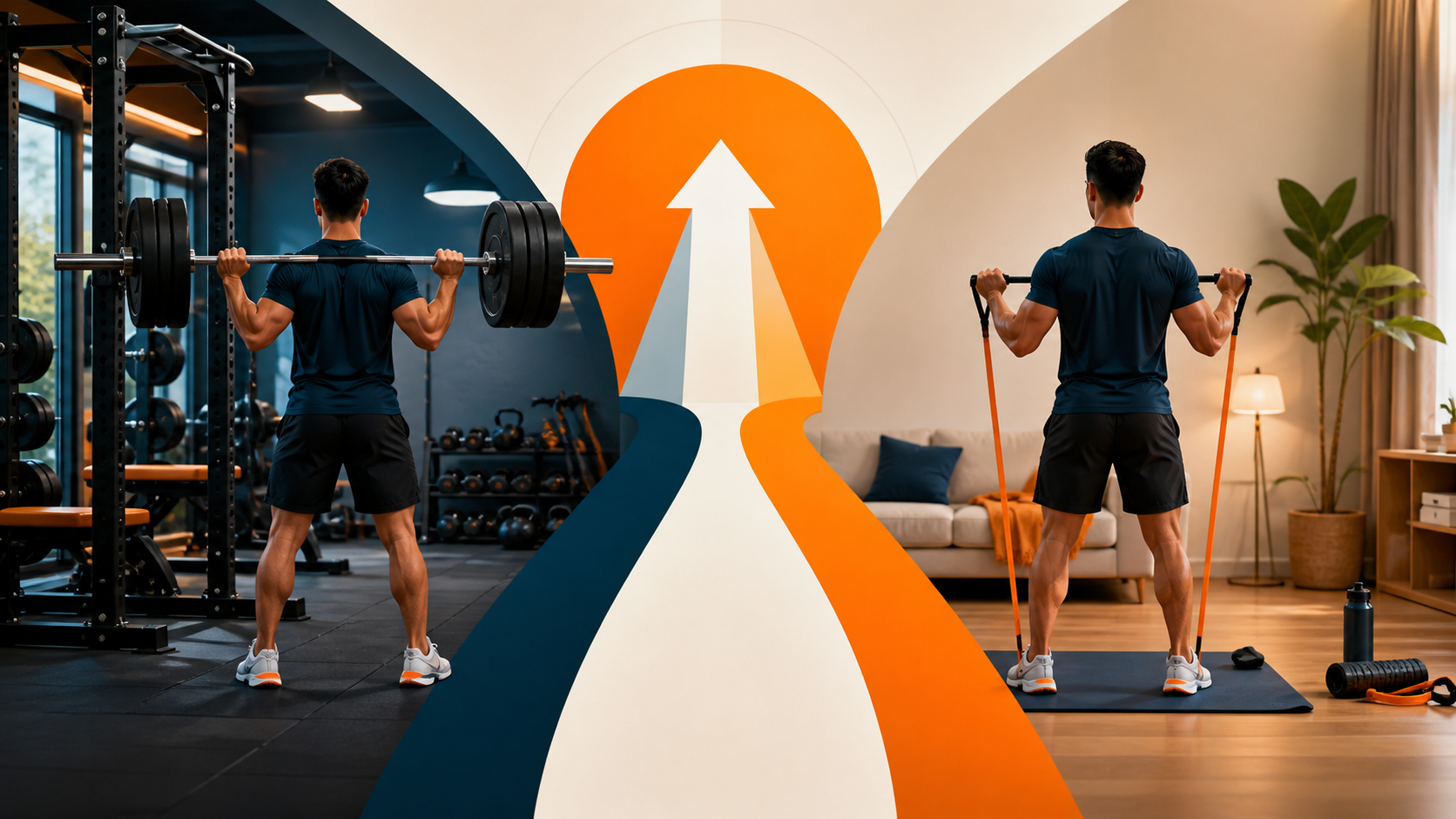Sesi penuh di gym dan sesi backup di rumah menuju arah progres yang sama.