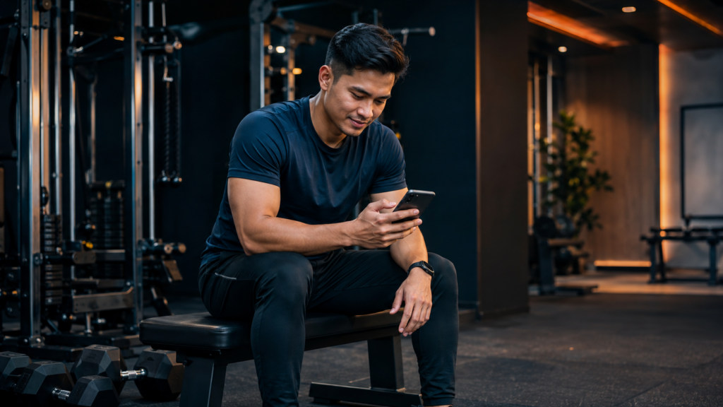 Atlet natural merekod latihan selepas workout tanpa mengejar sakit otot.